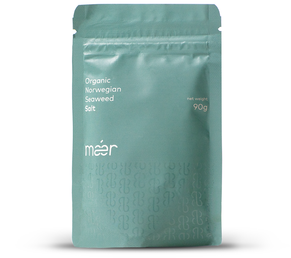 Mær Seaweed salt product packaging